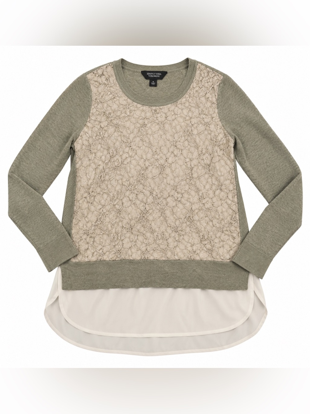 Simply Vera Wang textured, layered sweater